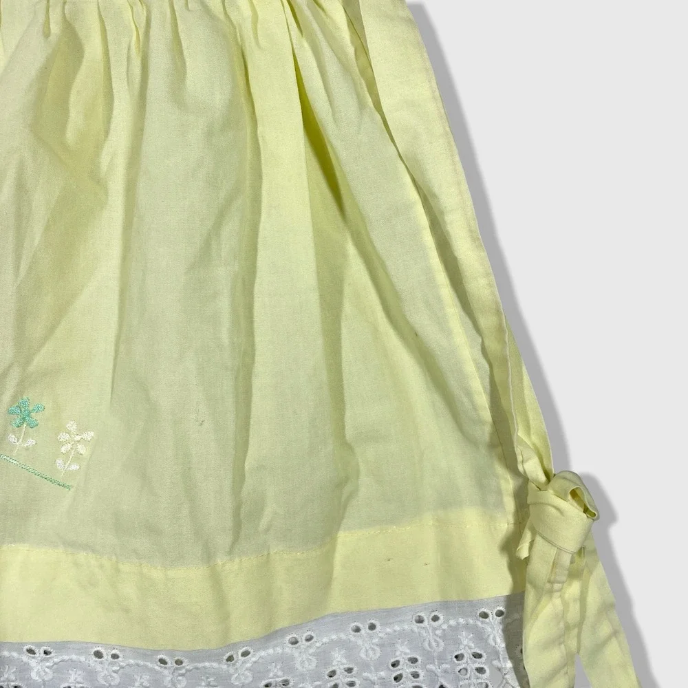 Bette's Girls by Ilco Dress‎ Kids 3T Yellow Vintage Eyelet Lace Cottagecore
